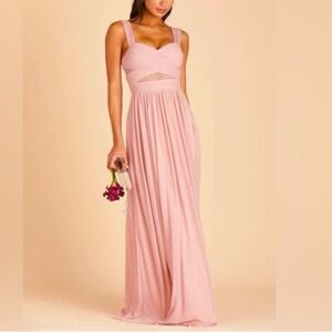 Birdy‎ Grey Elyse Dusty Rose Mesh Cutout Sleeveless Dress Womens Large New NWT